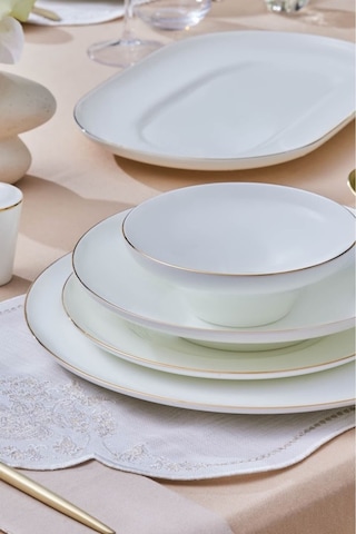 Karaca Fine Bone Zenith 55 Parça 12 Kişilik Yemek Takımı Gold
