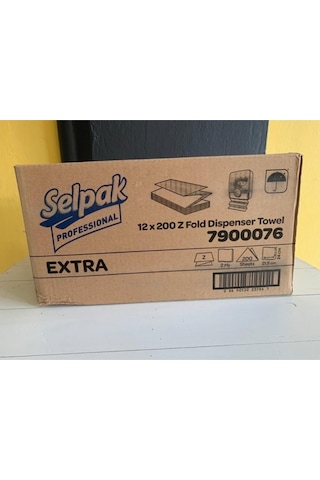 Selpak Professional Selpak Professıonal Extra 12*200 Yaprak Katlamalı Z Havlu 1 Koli
