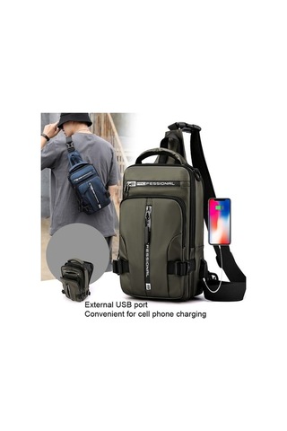 Wondernest Haoshuaı 1100-13 Erkek Çanta, Multi-fonksiyonlu Göğüs Askılı, Rahat Omuzlu Altın