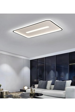 Antrasit 60x40 cm Dikdörtgen 3000K Sarı Işık Led Tavan Lambası