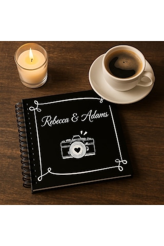 Koala Siyah Yapraklı Defter, Anı Defteri Polocard ,foto Albüm, Polaroid Foto Albüm