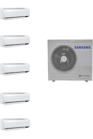 Samsung WindFree Multi AJ100TXJ5KH/EA 1 Dış + 5 İç Ünite (7+7+9+12+24) Duvar Tipi Klima