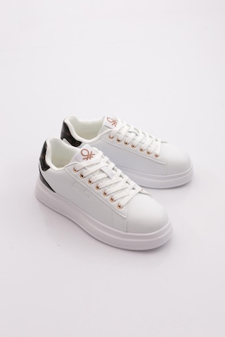 Benetton Bni-12098 Kadın Sneaker Ayakkabı Beyaz