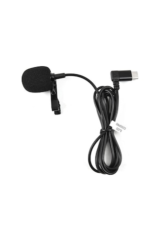Besthome1 Sjcam Spor Kamerası Kragı Mikrofonu - Sj20/c200pro Uyumlu, Tüp Şarjlı, Tüm Yönlü, 1.5m Kablolu Siyah Siyah