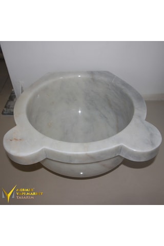 Afyon Alacalı Beyaz Düz Kurna