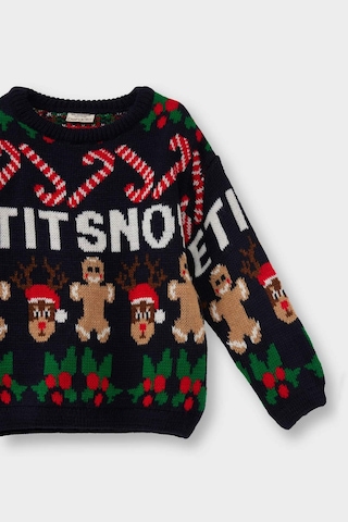 Defacto Erkek Bebek Yılbaşı Temalı Triko Kazak F2588a525wnnv134 Lacivert-nv134