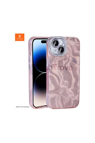 Apple Apple iPhone 13 / 14 Uyumlu Kılıf Airbagli Parlak Taş Detay Tasarımlı Kapak