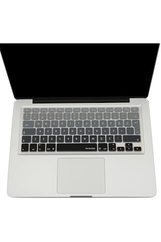 Apple Uyumlu MacBook Air Pro Klavye Koruyucu Us To Tr Ombre Eski Usb Li Model 2008/2017 Yılı İle Siyah Gri