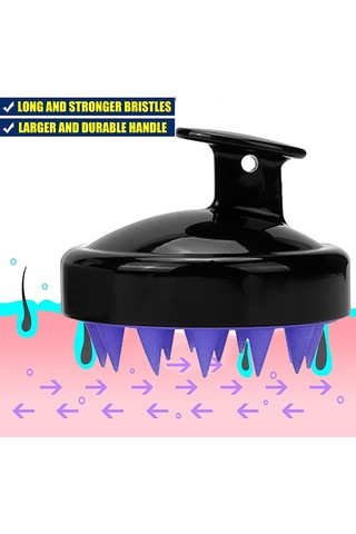 Mufunye Suya Dayanıklı Silikon Saç Derisi Masaj Fırçası - Tek Parça Opp Ambalaj