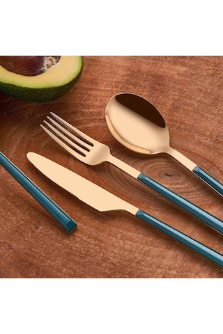 Neva N2727 Mentol 24 Parça Çatal Kaşık Bıçak Takımı