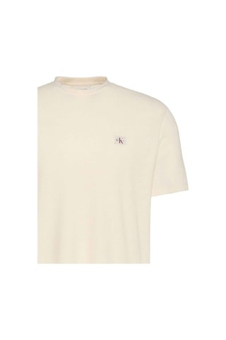Calvin Klein Erkek T Shirt Lv04rd008g F7j Krem Krem
