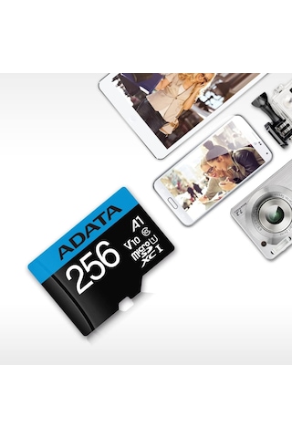 Adata 256gb Premier Microsdxc Card With Adapter Uhs-ı Class10 V10 Hafıza Kartı