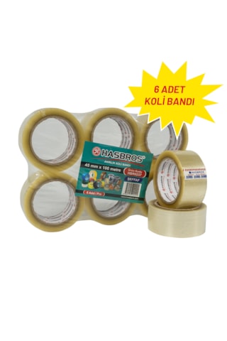 Hasbros 45mmx100m Koli Bandı - 6 Adet