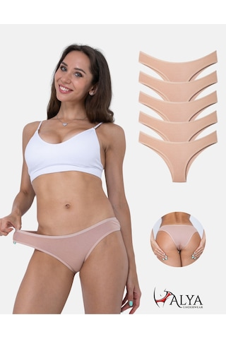 Alya Underwear Kadın Brazilian Külot 5 Adet Ten Ten