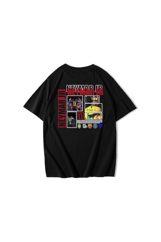 Brz Collection Unisex Oversize Neymar Jr T-shirt-siyah Siyah
