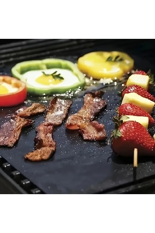 Trendooze 6li Paslanmaz Siyah Yapışmaz Fırın Izgara Tost Makinesi Fritöz Kağıdı Ev Yemekleri İçin