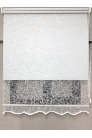 Bbb Blackout Işık Geçirmez Çift Mekanizmalı Tül Stor Perde Beyaz Ts1084bl Beyaz