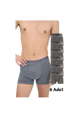 Cnt Erkek Likralı Boxer Özel Kutusunda Premium Boxer Antrasit Antrasit