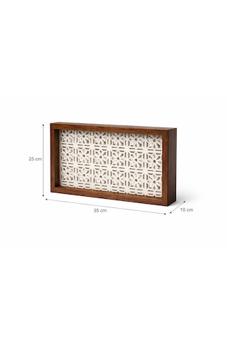 Eylux Modern Dekoratif Duvara Asılabilir Sigorta Ve Modem-wifi Saklama Kutusu 25x35 Cm Derinlik 10cm Ahşap