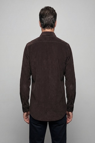 Bisse Regular Fit Kadife Pamuk Koyu Kahve Erkek Gömlek Gmkdf12301300 D12 Koyu-kahve