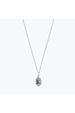 Altınbaş Pırlanta Safir Damla Kolye Erm986s-14k
