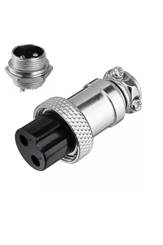 Mike Konnektör 2-pin 16mm - Dişi +erkek Takım