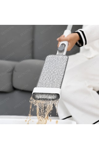 Kendinden Sıkmalı Kendini Temizleyen Mikrofiber Mop Su Hazneli Yer Mopu Fayans Duvar Yüzey Temizlik