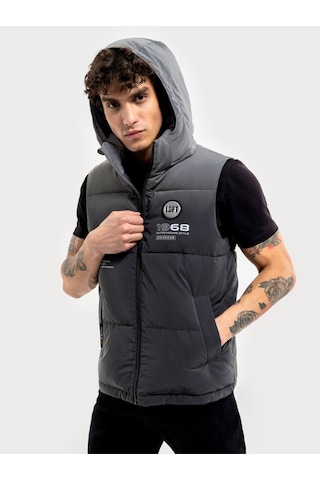 Regular Fit Erkek Yelek Gri
