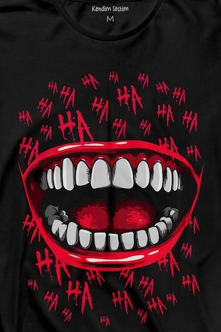 Suicide Squad Ha Ha Ha Kahkaha Gülücük Gülme Uzun Kollu Tişört Baskılı T-shirt 001