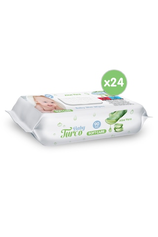 Baby Turco Softcare Aloe Vera Islak Bebek Havlusu 24 x 90 Yaprak
