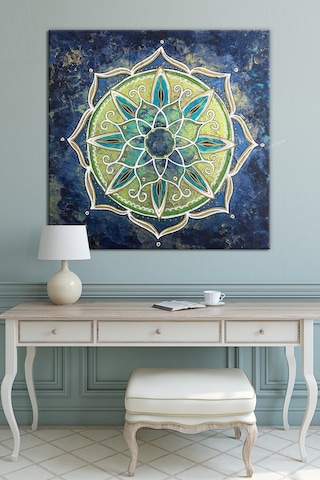 Yaşam Çiçeği Kutsal Geometri Kanvas Tablo 80 x 80