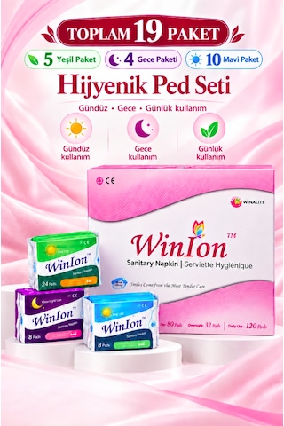 Winalite Winlon Negatif İyonlu Ped Karma Set 3'lü