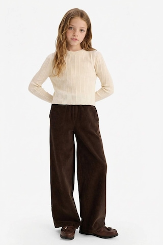 Defacto Kız Çocuk Wide Leg Fitilli Kadife Pantolon E8295a825wnbn304 Kahve-bn304