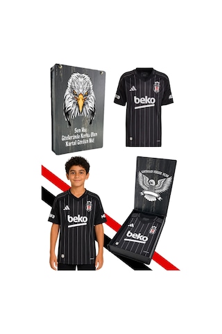 Adidas Bjk A Jsy Y Genç/çocuk Beşiktaş 2023/2024 Forması Uv Kutu Siyah Uv