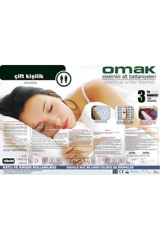 Omak Çift Kişilik Elektirikli Battaniye 13120