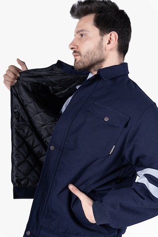 İş Montu 3 Cm Reflektörlü Kapitoneli Lacivert