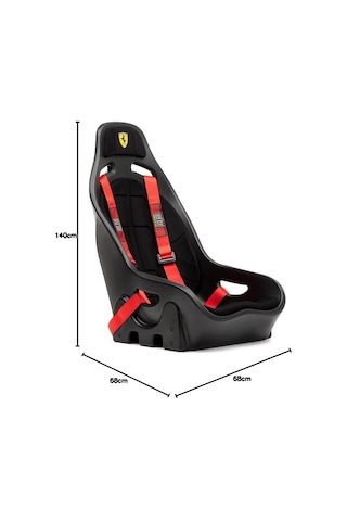 Ferrari Sürümü, Süet Kaplama Ve Ergonomik Tasarımıyla Profesyonel Yarış Simülasyonu Koltuğu Siyah