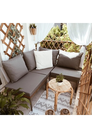 Limni Home Mini Multilounge Bahçe Ve Balkon Mobilyası Gri Çok Renkli