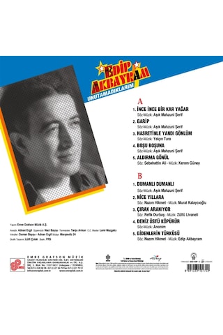 Edip Akbayram - Unutamadıklarım Plak