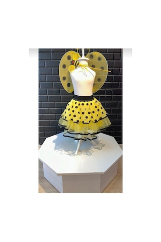 Kara Kedi Kostüm Evi- Arı Etek Ve Kanat Seti Sarı