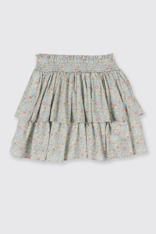 Panço Liberty Kumaş Çiçek Desenli Kız Çocuk Etek 5611gk13003 Yeşil