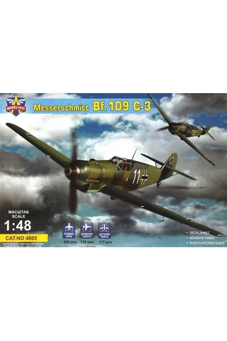 Modelsvit Msvıt4805 1/48 Ölçek, Messerschmitt Bf-109 C-3 Avcı Uçağı, Plastik Model Kiti-50697
