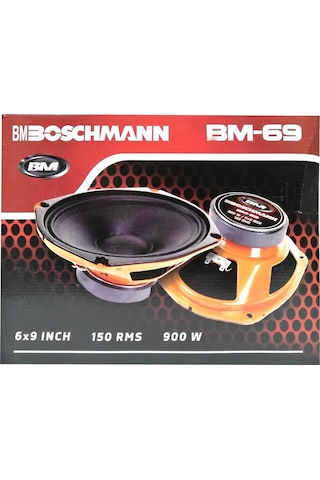 Boschmann Bm 69 Oval Midrange 150w Rms 900w Maksimum Kapaklı