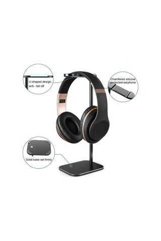 Novahub Taşınabilir Kulaklık Standı Alüminyum, Kaymaz Pembe, Dayanıklı, Ev & Ofis