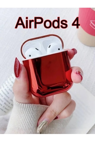 Case House Airpods Uyumlu 4 İçin Tek Renkli Kılıf, Airpods Uyumlu 4 Kulaklık Kılıfı 431096626 Kırmızı