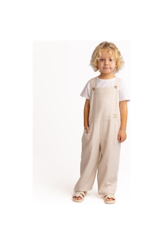 Cigit Bol Paça Keten Salopet 2-7 Yaş Naturel Naturel