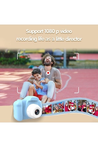 Trendooze Springsun 1080p Dijital Çocuk Kamerası 48mp Hd 2.0 İnç Ips Ekran Otg Fonksiyonu Çift Lens 32gb Df