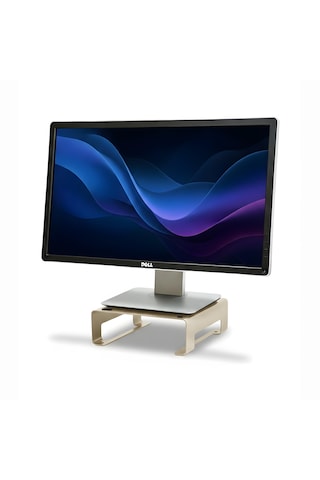 Prexua Riser Masaüstü Monitör Standı - Monitör Yükseltici - Small - Gold - Rsr8023