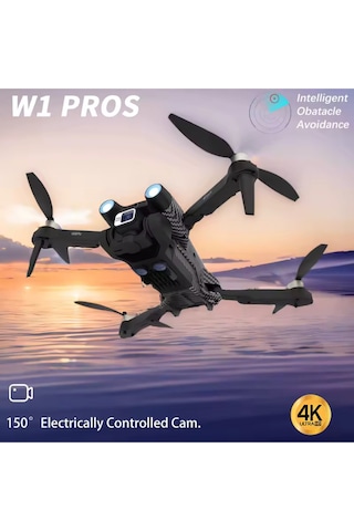 W1 Pro S 480p Hd Kamera Drone Katlanabilir, Wifi Fpv, Fırçasız Motor, Engel Kaçınma, Mini Iha