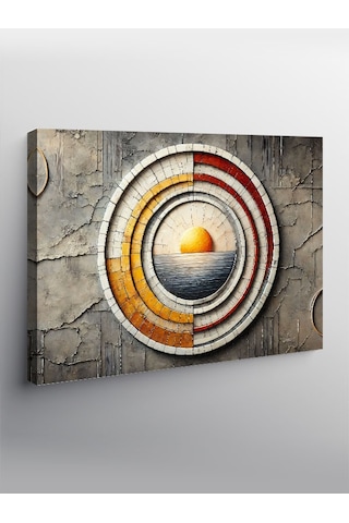Kanvas Tablo Soyut Dairesel Duvar Sanatı
